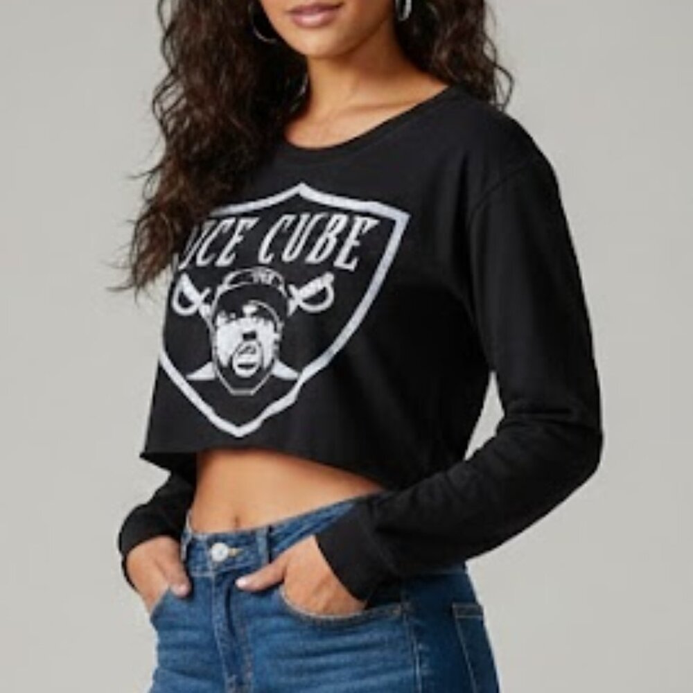 Ice Cube Cropped Sweatshirt Crewneck Pullover Jumper Big Logo Rapper/hiphop